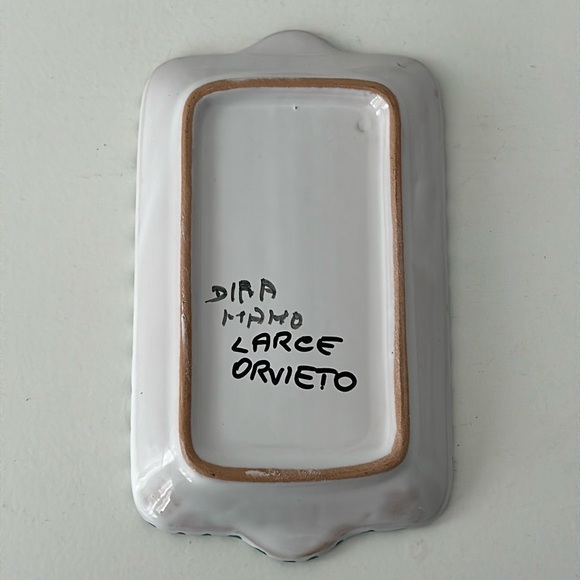 Deruta Rooster small Tray & Cups Made in Italy - Picture 3 of 3